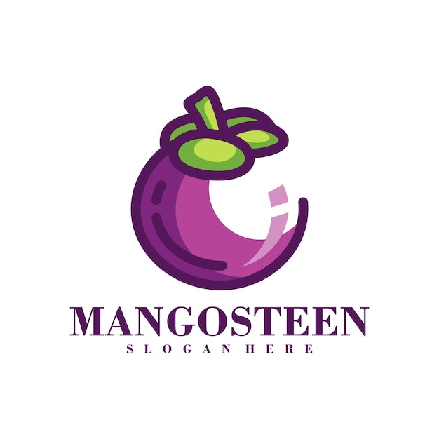 Design du logo Mangosteen Modèle d'illustration vectorielle du logo créatif Mangosteen