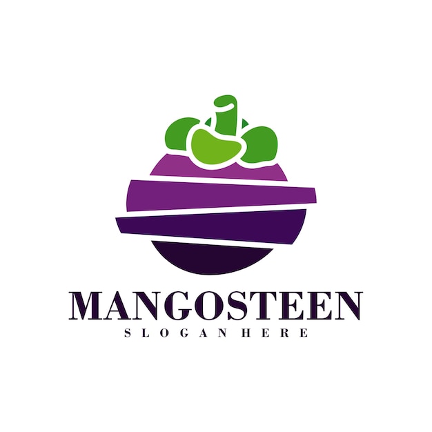 Design Du Logo Mangosteen Modèle D'illustration Vectorielle Du Logo Créatif Mangosteen