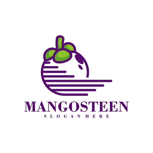 Design Du Logo Mangosteen Modèle D'illustration Vectorielle Du Logo Créatif Mangosteen