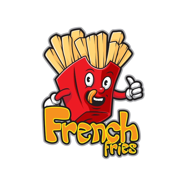 Design du logo de la mascotte française avec un style de concept d'illustration moderne pour l'emblème du badge et le t-shirt