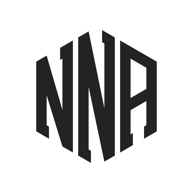 Design du logo NNA Lettre initiale NNA Monogramme Logo en forme d'hexagone