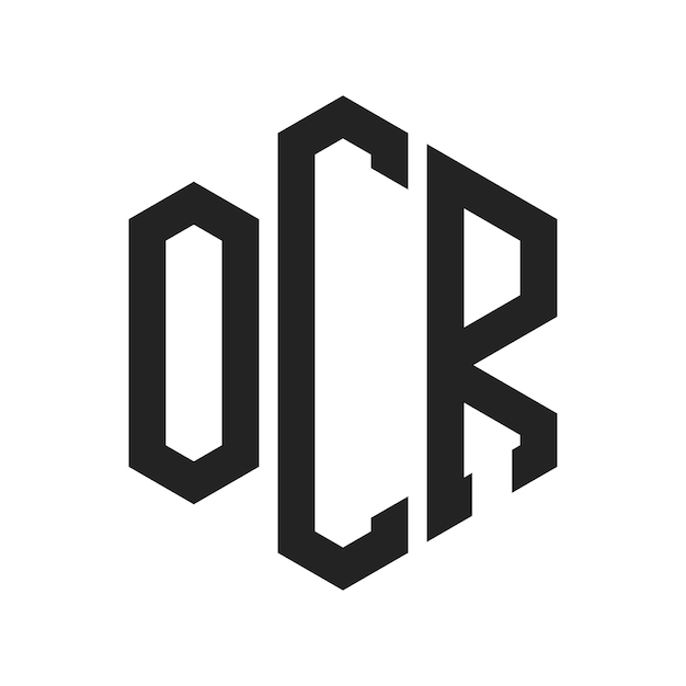 Design du logo OCR Lettres initiales Monogramme OCR Logo en utilisant la forme d'hexagone