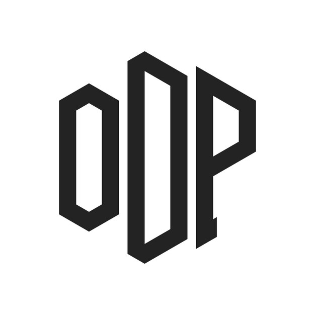 Design du logo ODP Lettres initiales Logo du monogramme ODP en utilisant la forme d'hexagone