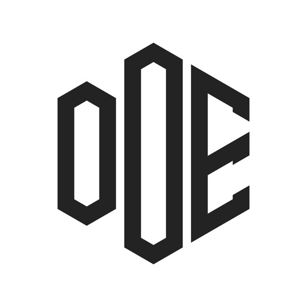 Design du logo OOE Lettres initiales OOE Monogramme Logo en forme d'hexagone