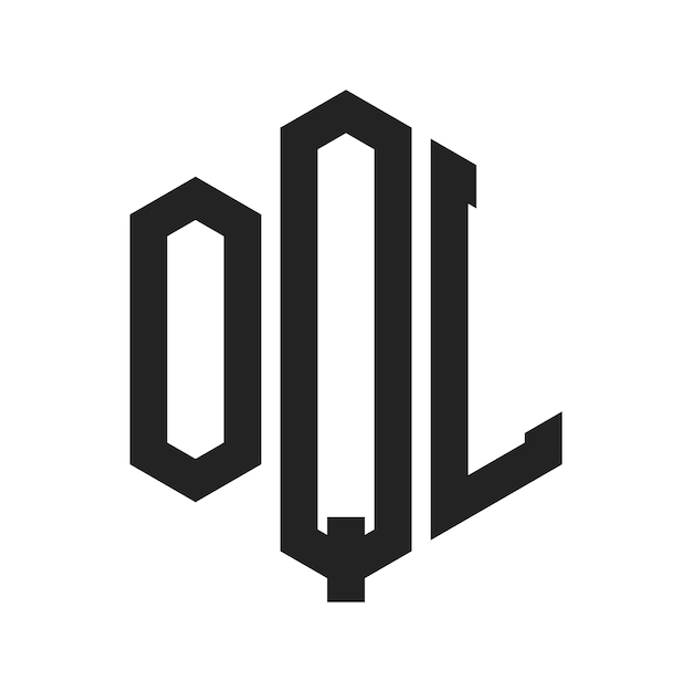 Design du logo OQL Lettres initiales OQL Monogramme Logo en utilisant la forme d'hexagone