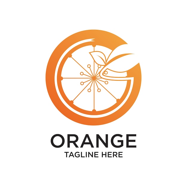 Vecteur le design du logo orange est un concept simple de premium vector.