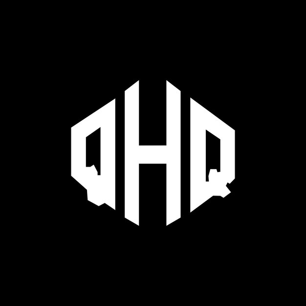 Vecteur le design du logo qhq en forme de polygone et de cube, le modèle de logo vectoriel hexagonal, les couleurs blanches et noires, le monogramme qhq, le logo des entreprises et de l'immobilier.