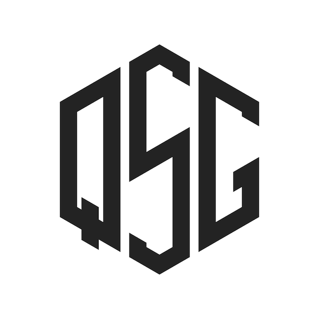 Design du logo QSG Lettres initiales Logo du monogramme QSG en utilisant la forme d'hexagone