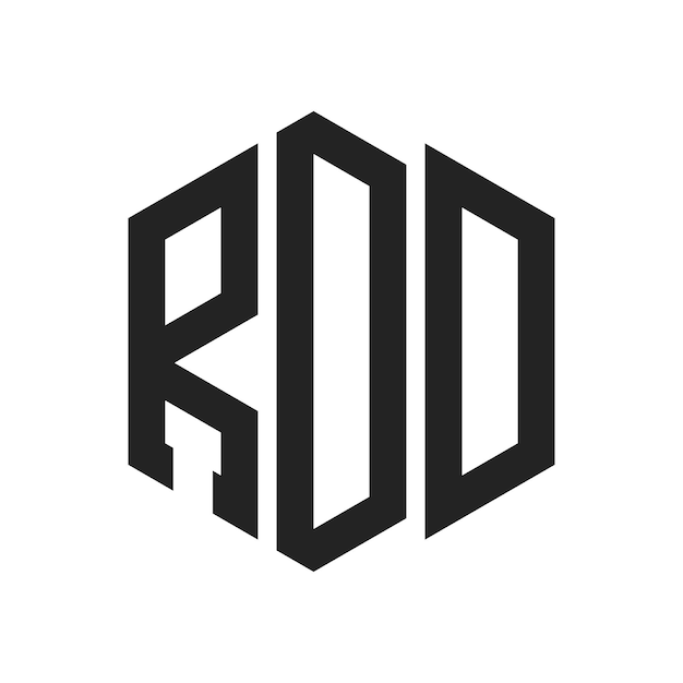 Design du logo RDD Lettres initiales Logo du monogramme RDD en utilisant la forme d'hexagone