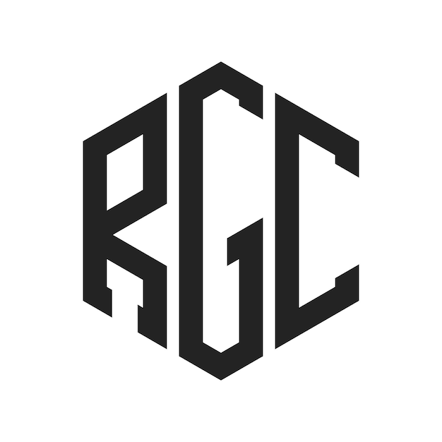 Design du logo RGC Lettres initiales Monogramme RGC Logo en utilisant la forme d'hexagone