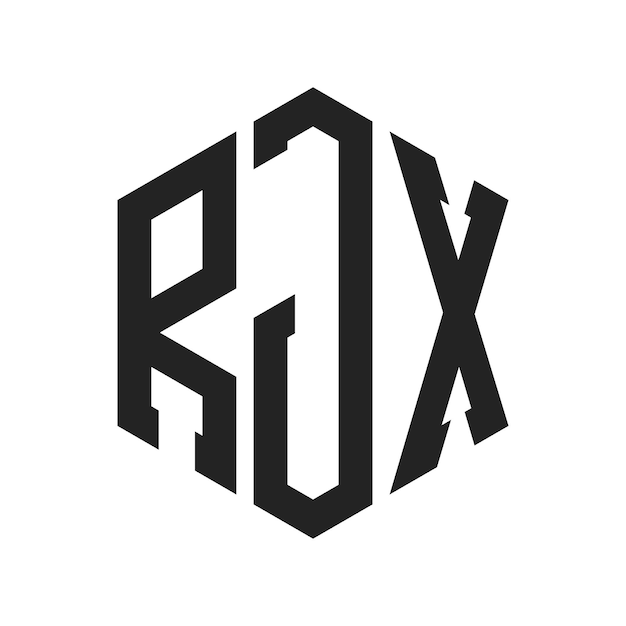 Design du logo RJX Lettres initiales RJX Monogramme Logo en utilisant la forme d'hexagone