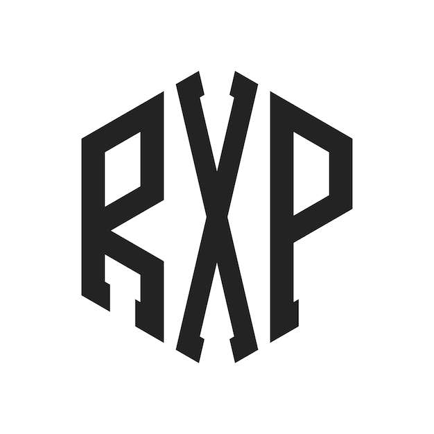 Design du logo RXP Lettres initiales Logo du monogramme RXP en utilisant une forme hexagonale