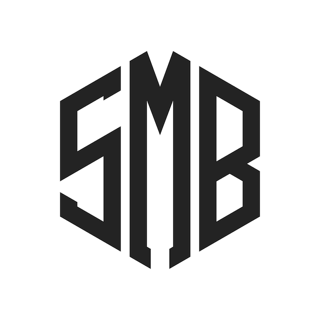 Design du logo SMB Lettres initiales Logo du monogramme SMB en utilisant la forme d'hexagone