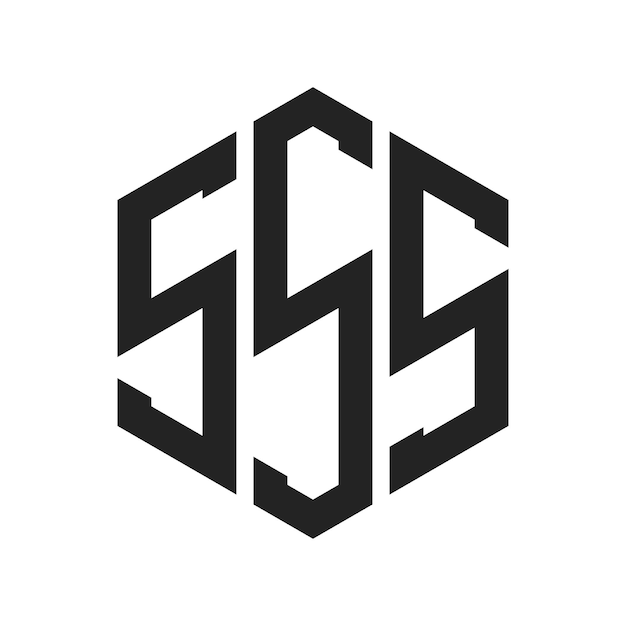 Design du logo SSS Lettres initiales Monogramme SSS Logo en utilisant la forme d'hexagone