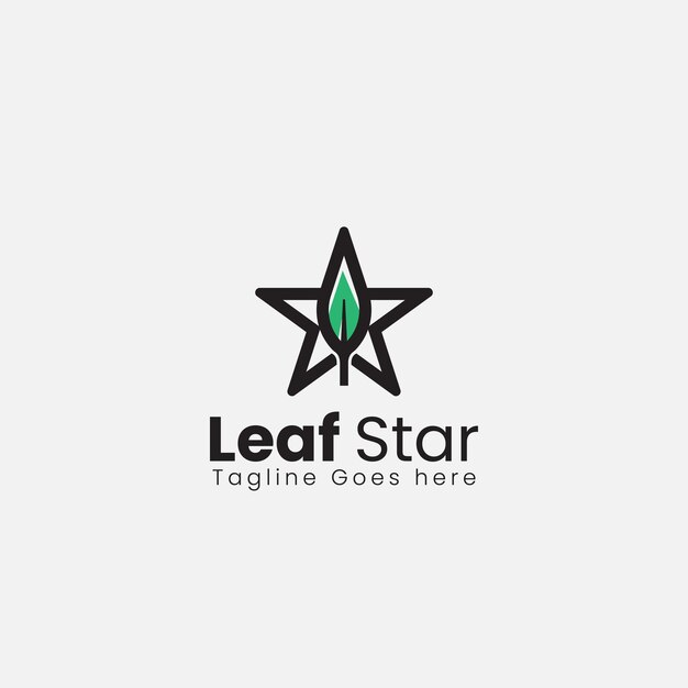 Le design du logo Star et Leaf est simple et propre.