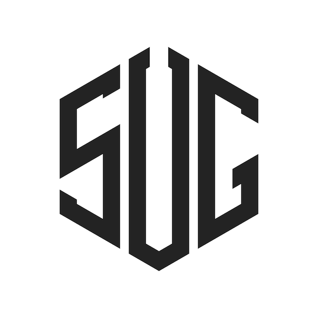Design du logo SUG Lettres initiales Logo du monogramme SUG en utilisant la forme d'hexagone