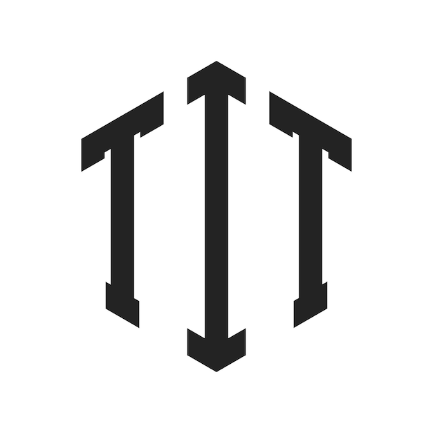 Design du logo TIT Lettres initiales Logo du monogramme TIT en forme d'hexagone