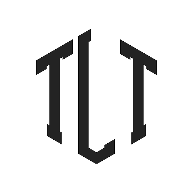 Design du logo TLT Lettres initiales Logo du monogramme TLT en forme d'hexagone