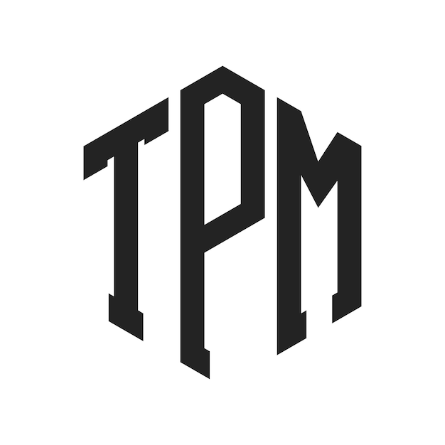 Design du logo TPM Lettres initiales Logo du monogramme TPM en utilisant la forme d'hexagone