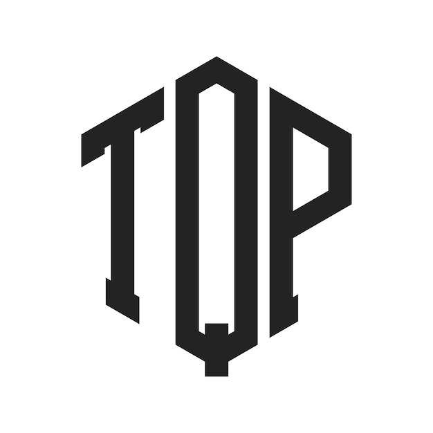 Design du logo TQP Lettres initiales Logo du monogramme TQP en utilisant la forme d'hexagone