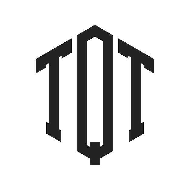 Design du logo TQT Lettres initiales Logo du monogramme TQT en utilisant la forme d'hexagone