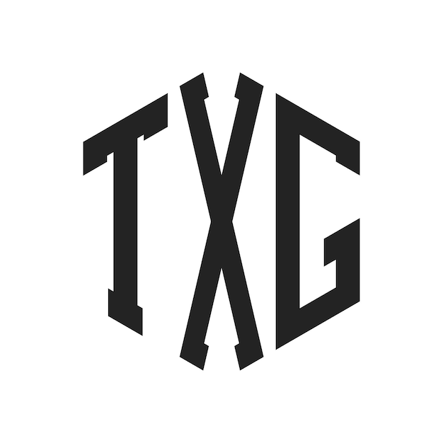 Design du logo TXG Lettres initiales Le logo du monogramme TXG en forme d'hexagone