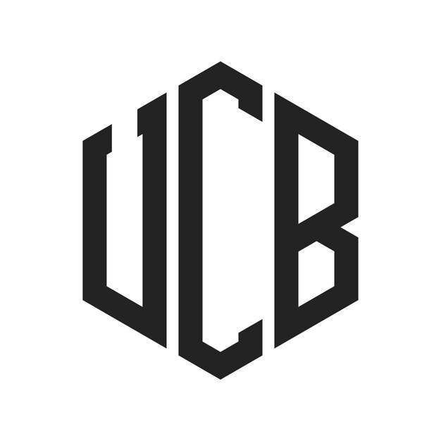Design du logo UCB Lettres initiales Monogramme UCB Logo en utilisant la forme d'hexagone
