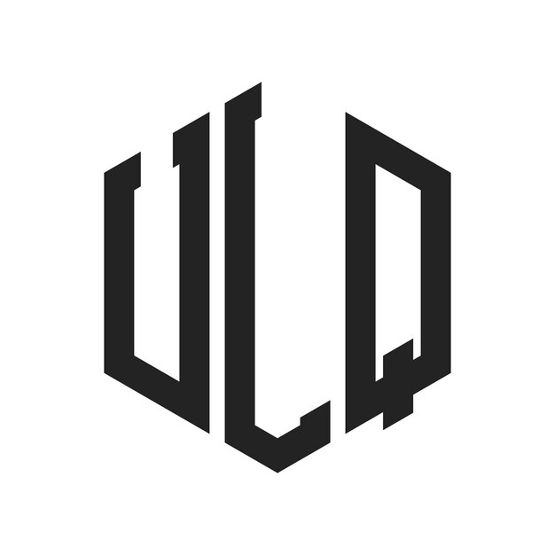 Design du logo ULQ Lettres initiales Monogramme ULQ Logo en forme d'hexagone