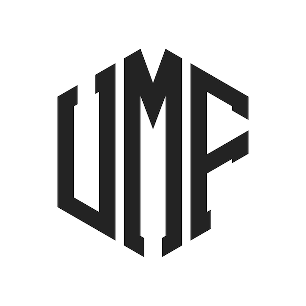 Design du logo UMF Lettres initiales Logo du monogramme UMF en utilisant une forme hexagonale