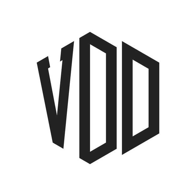 Design du logo VDD Lettres initiales VDD Monogramme Logo en utilisant la forme d'hexagone