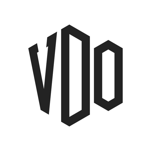 Design du logo VDO Lettres initiales VDO Monogramme Logo en forme d'hexagone