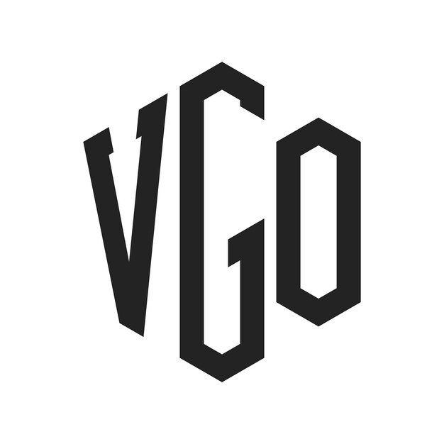 Design du logo VGO Lettres initiales VGO Monogramme Logo en utilisant la forme d'hexagone