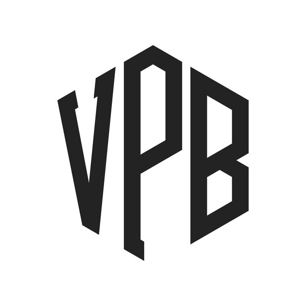 Design du logo VPB Lettres initiales Logo du monogramme VPB en utilisant la forme d'hexagone