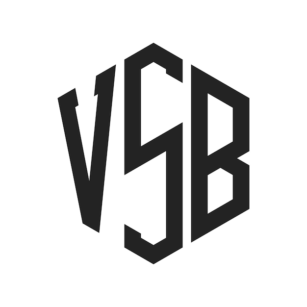 Design du logo VSB Lettres initiales Le logo du monogramme VSB en forme d'hexagone