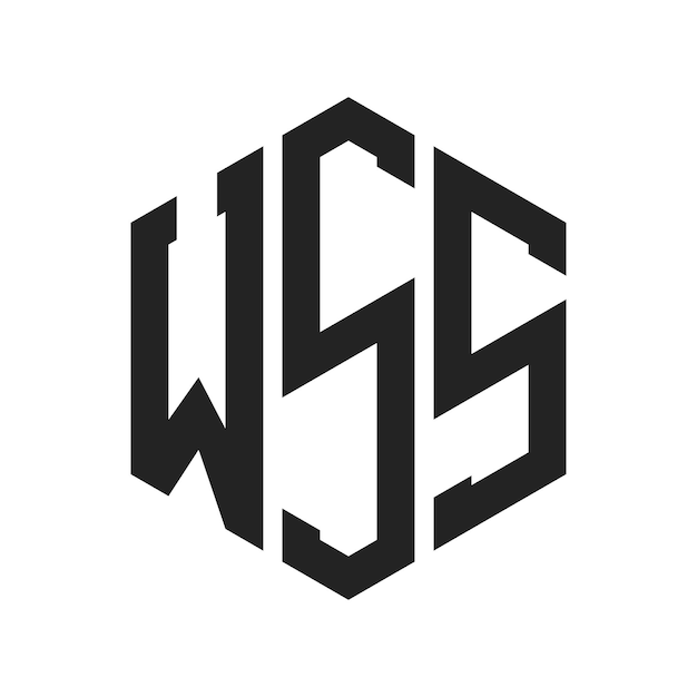 Design du logo WSS Lettres initiales Logo du monogramme WSS en utilisant la forme d'hexagone