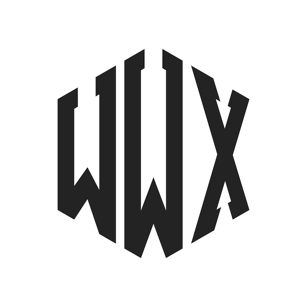 Design du logo WWX Lettres initiales Le logo du monogramme WWX en forme d'hexagone