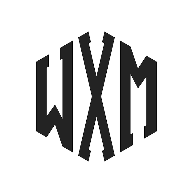 Design du logo WXM Lettres initiales Logo du monogramme WXM en utilisant la forme d'hexagone