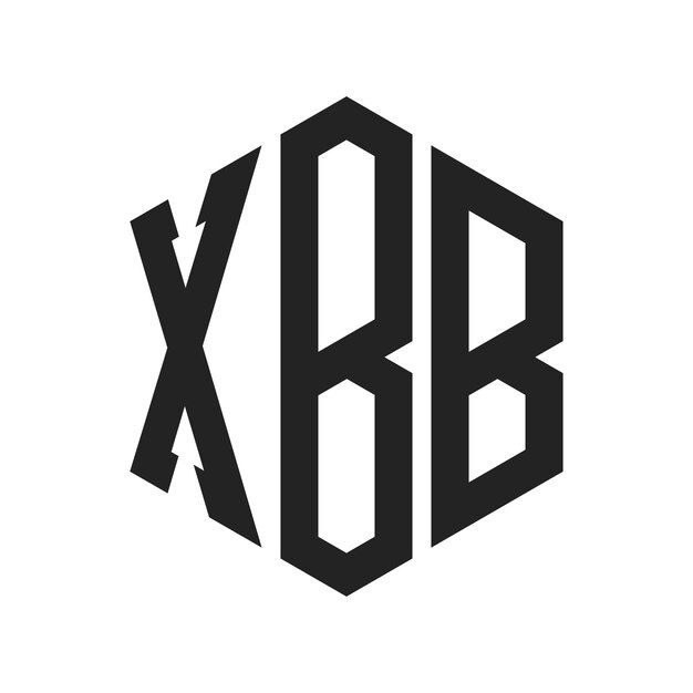 Design du logo XBB Lettres initiales Logo du monogramme XBB en utilisant la forme d'hexagone