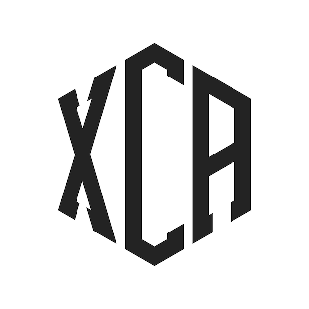 Design du logo XCA Lettres initiales Le logo du monogramme XCA en forme d'hexagone