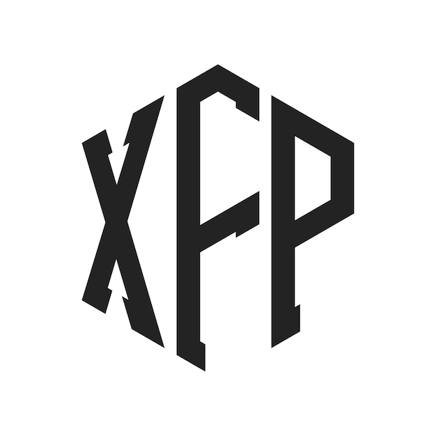 Design du logo XFP Lettres initiales Logo du monogramme XFP en utilisant la forme d'hexagone