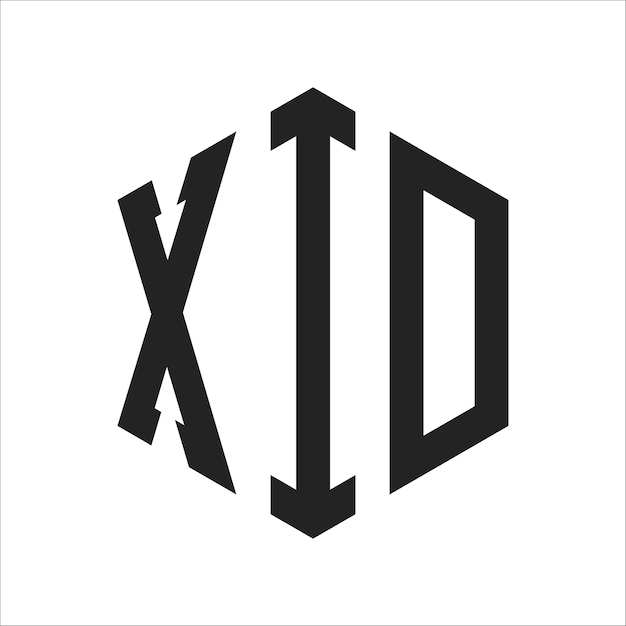 Design du logo XID Lettres initiales Logo du monogramme XID en utilisant la forme d'hexagone