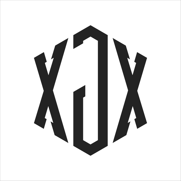 Design du logo XJX Lettres initiales XJX Monogramme Logo en utilisant la forme d'hexagone