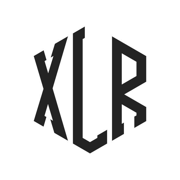 Design du logo XLR Lettres initiales Le logo XLR Monogramme en utilisant la forme d'hexagone