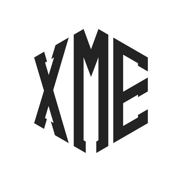 Design du logo XME Lettres initiales Logo du monogramme XME en utilisant la forme d'hexagone