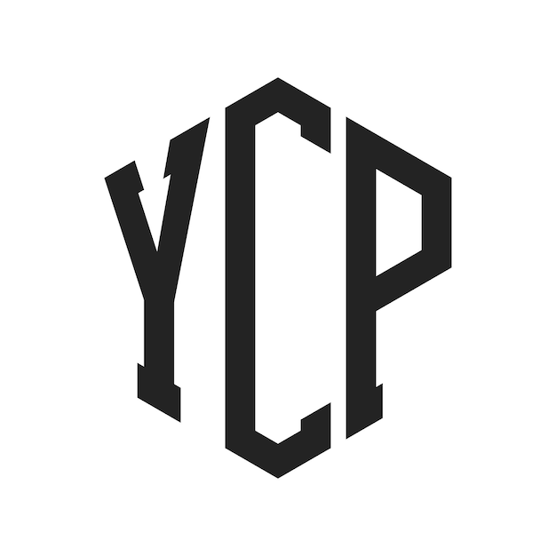Design du logo YCP Lettres initiales Logo du monogramme YCP en utilisant la forme d'hexagone