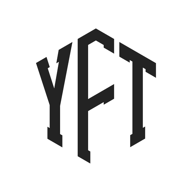 Design du logo YFT Lettres initiales Logo du monogramme YFT en utilisant la forme d'hexagone