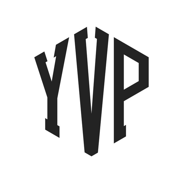 Design du logo YVP Lettres initiales Logo du monogramme YVP en forme d'hexagone
