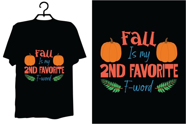 Vecteur le design du t-shirt d'automne