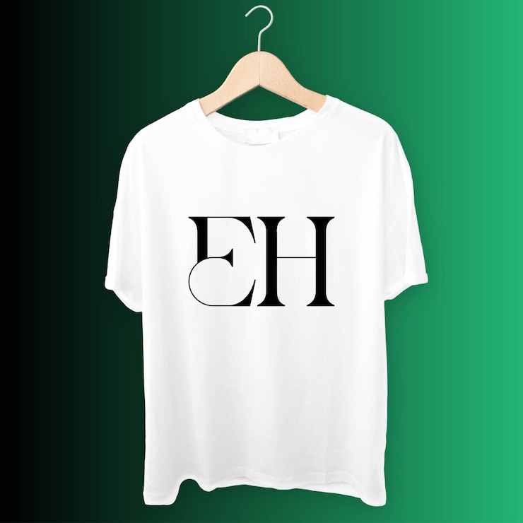 Vecteur le design du t-shirt blanc eh