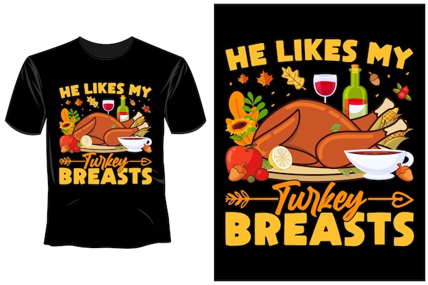 Le Design Du T-shirt Du Jour De Thanksgiving